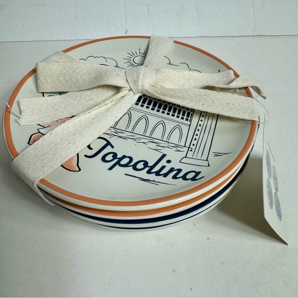 NWT. Disney Epcot Italy plates. Disney Parks Epcot World Showcase Italy Topolino - Picture 2 of 9